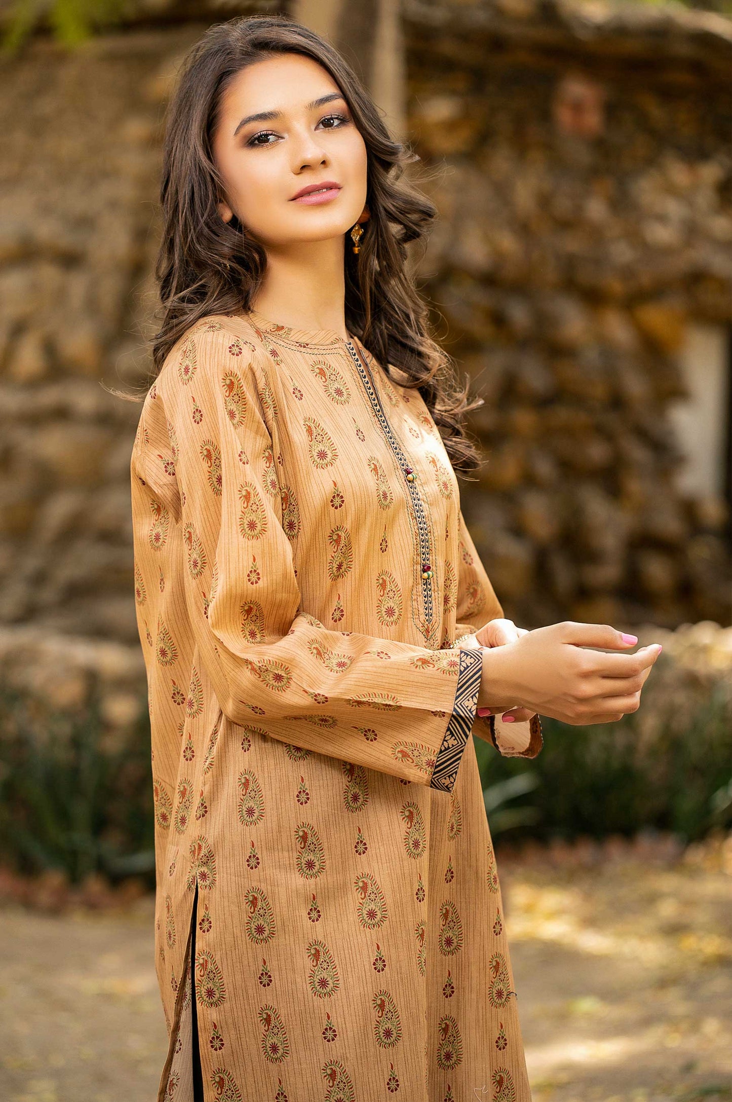 Stitched 1 Piece Printed Lawn Shirt