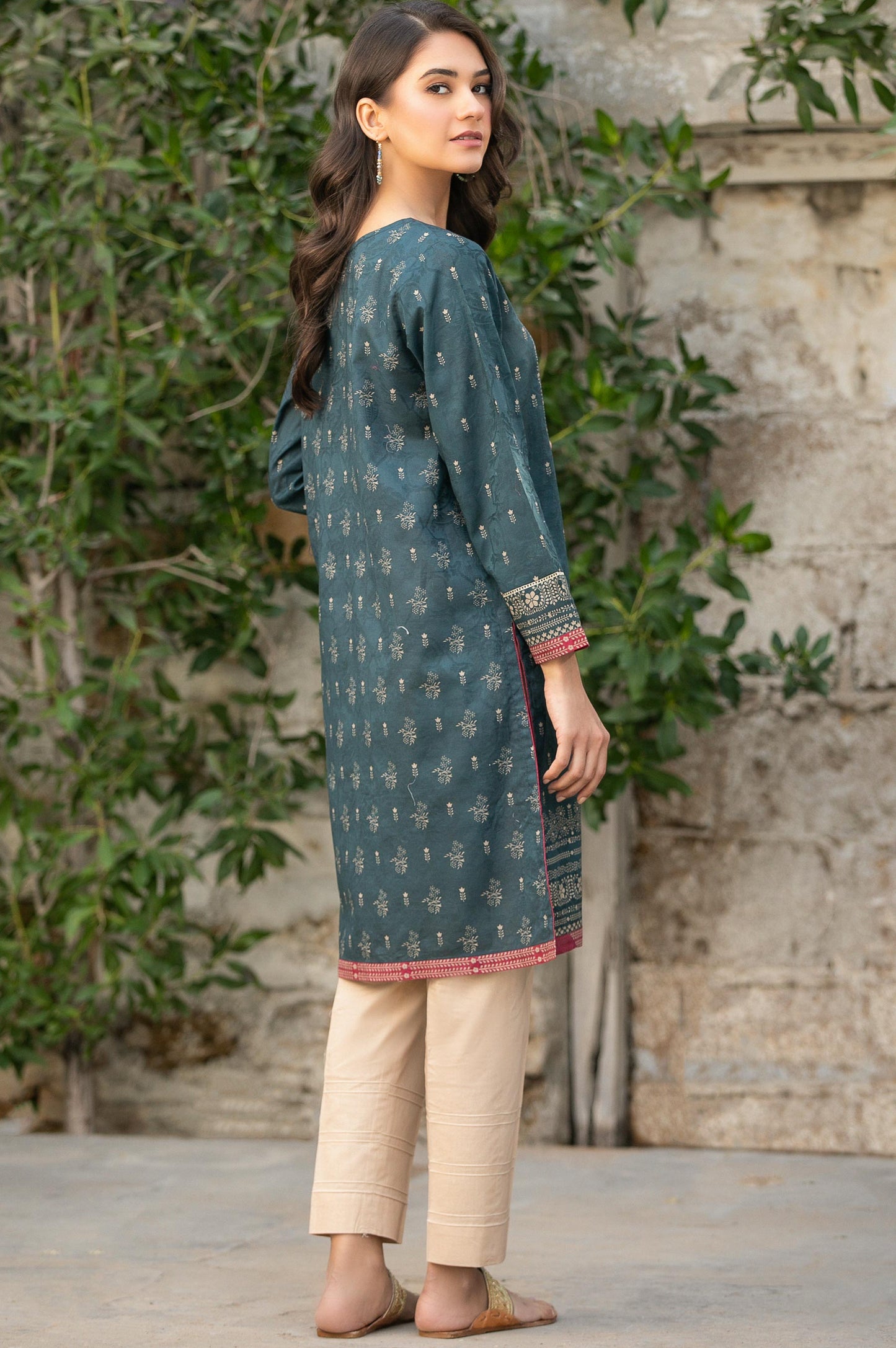 Stitched 1 Piece Digital Printed Self Jacquard Shirt