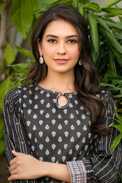 Stitched 1 Piece Digital Printed Self Jacquard Shirt