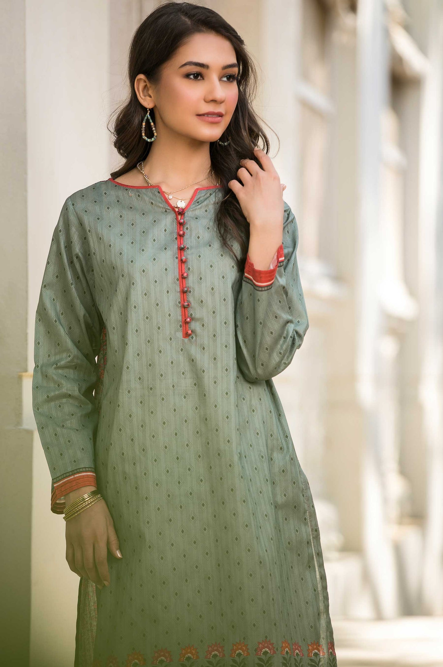 Stitched 1 Piece Digital Printed Doria Lawn Shirt