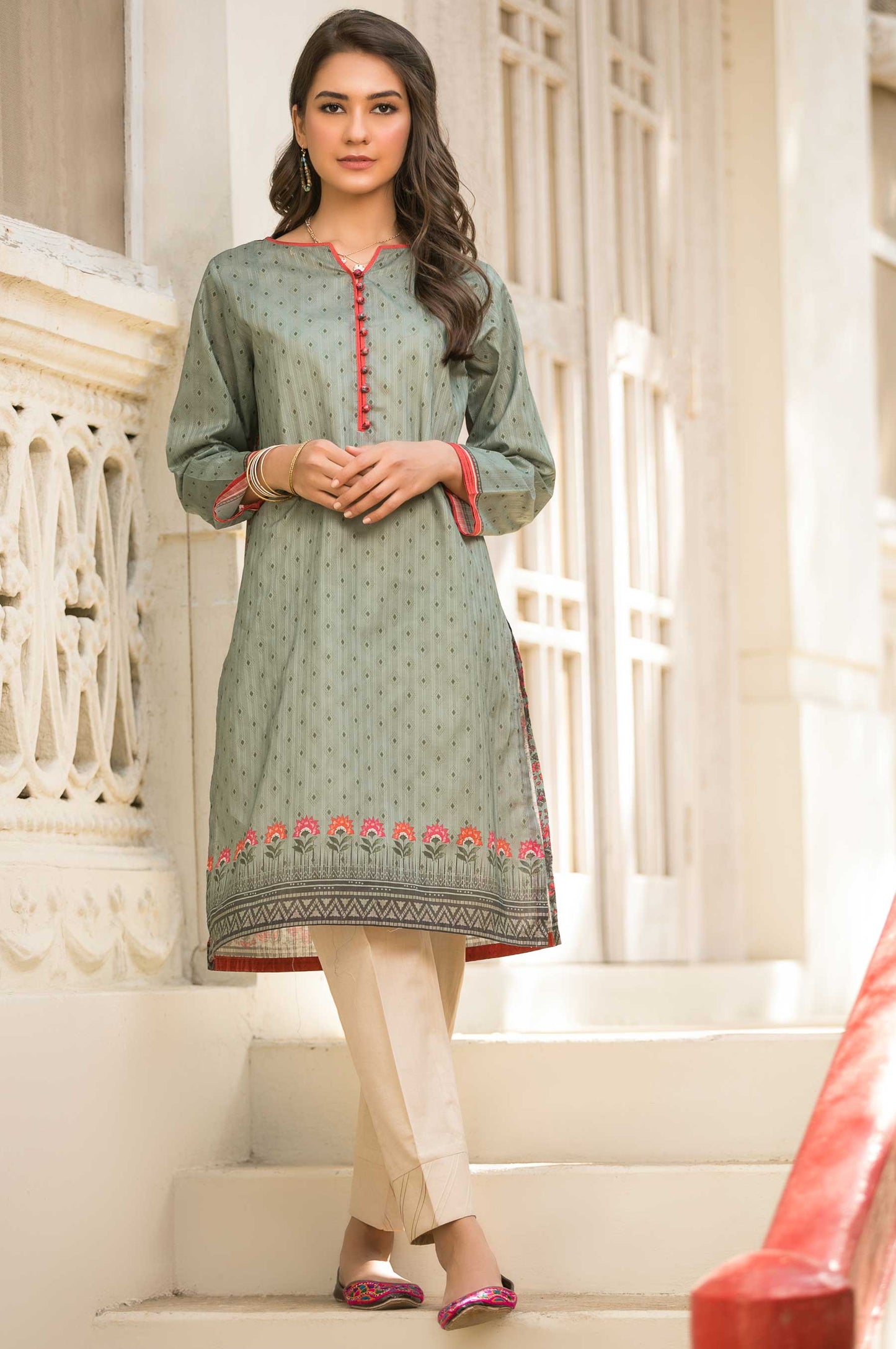 Stitched 1 Piece Digital Printed Doria Lawn Shirt