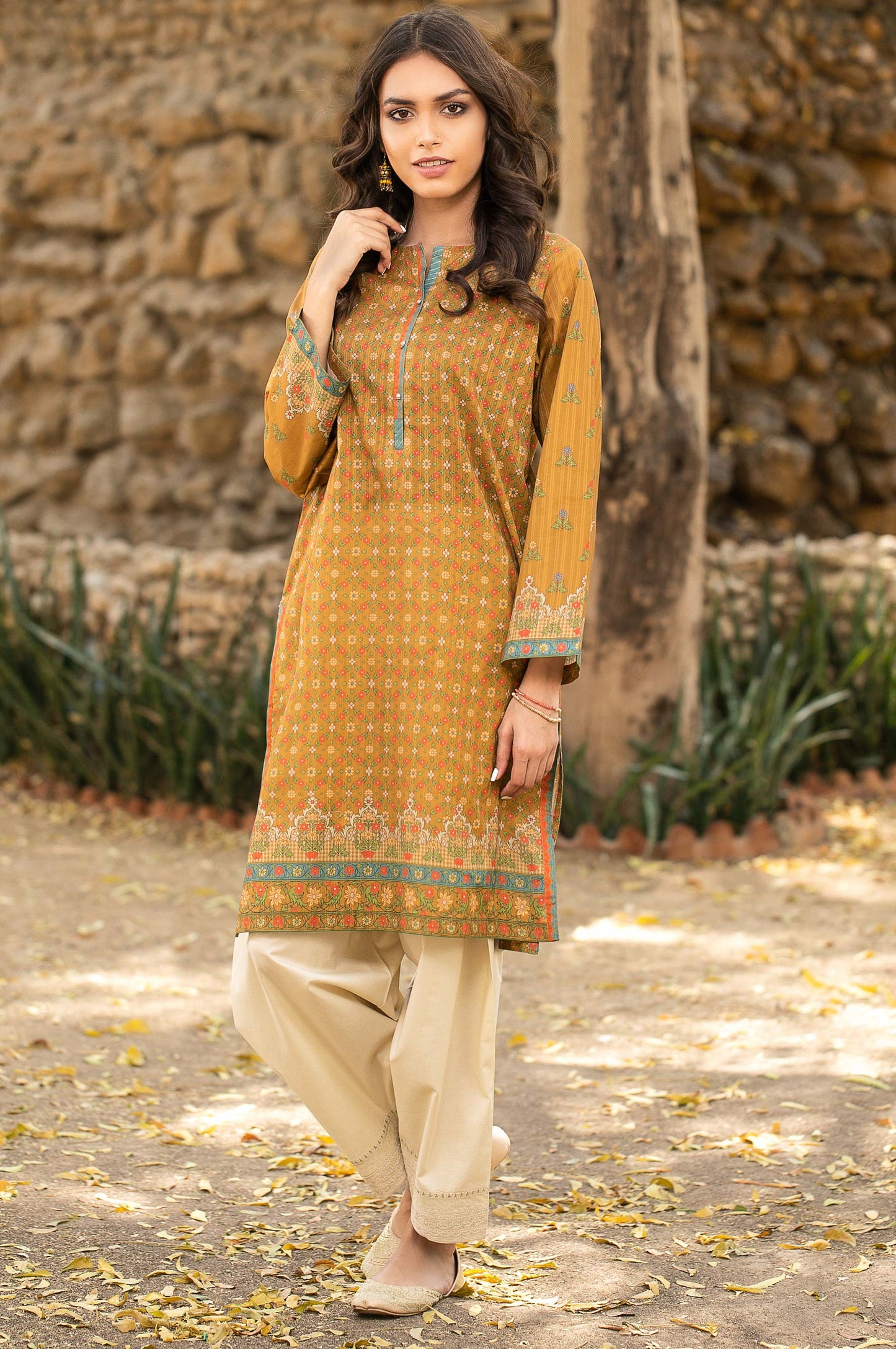 Stitched 1 Piece Digital Printed Doria Lawn Shirt