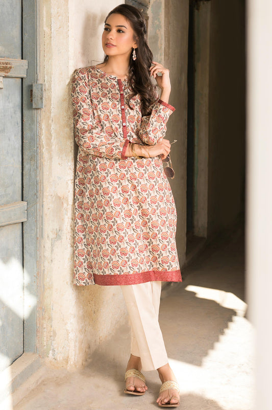 Stitched 1 Piece Digital Printed Cotton Satin Shirt