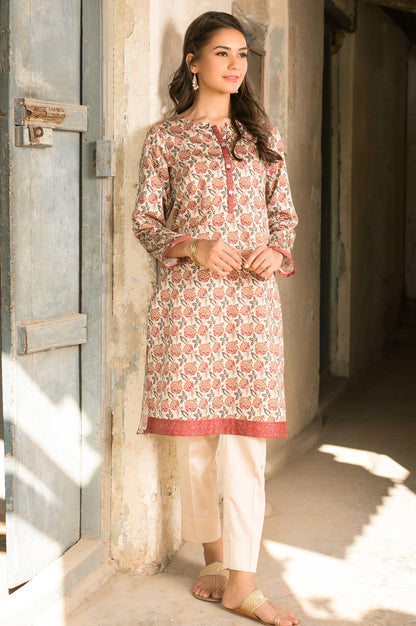 Stitched 1 Piece Digital Printed Cotton Satin Shirt