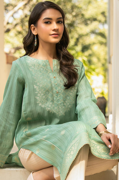 Stitched 1 Piece Yarn Dyed Jacquard Shirt