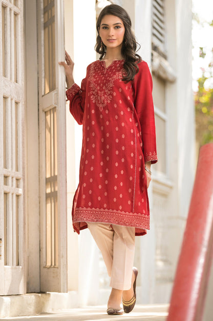 Stitched 1 Piece Yarn Dyed Jacquard Shirt