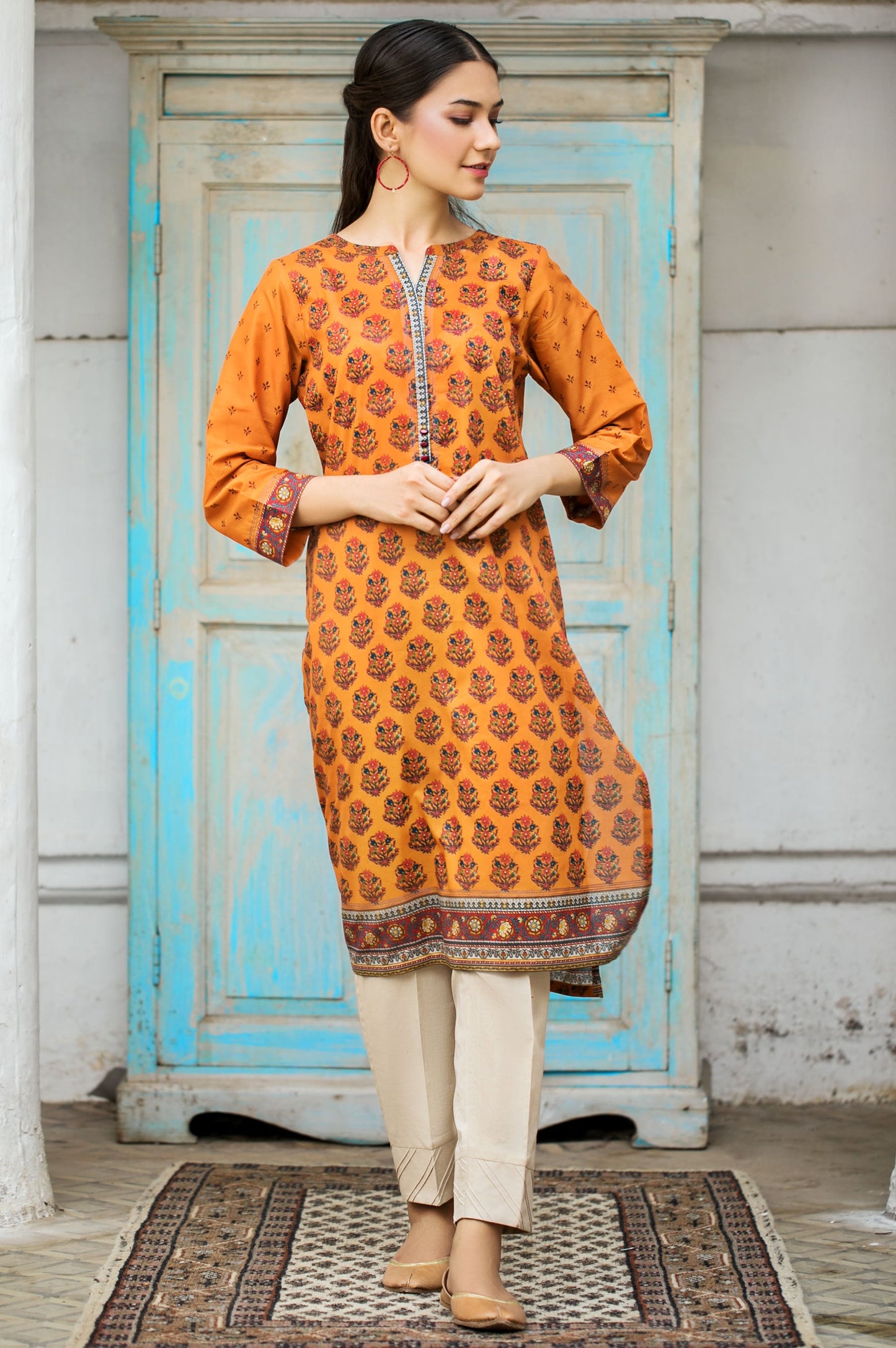 Stitched 1 Piece Digital Printed Lawn Shirt