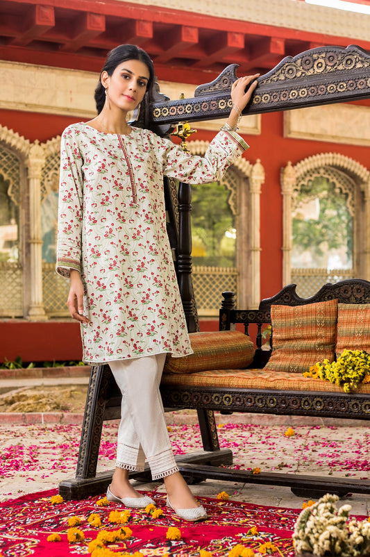 Stitched 1 Piece Digital Printed Self Jacquard Shirt