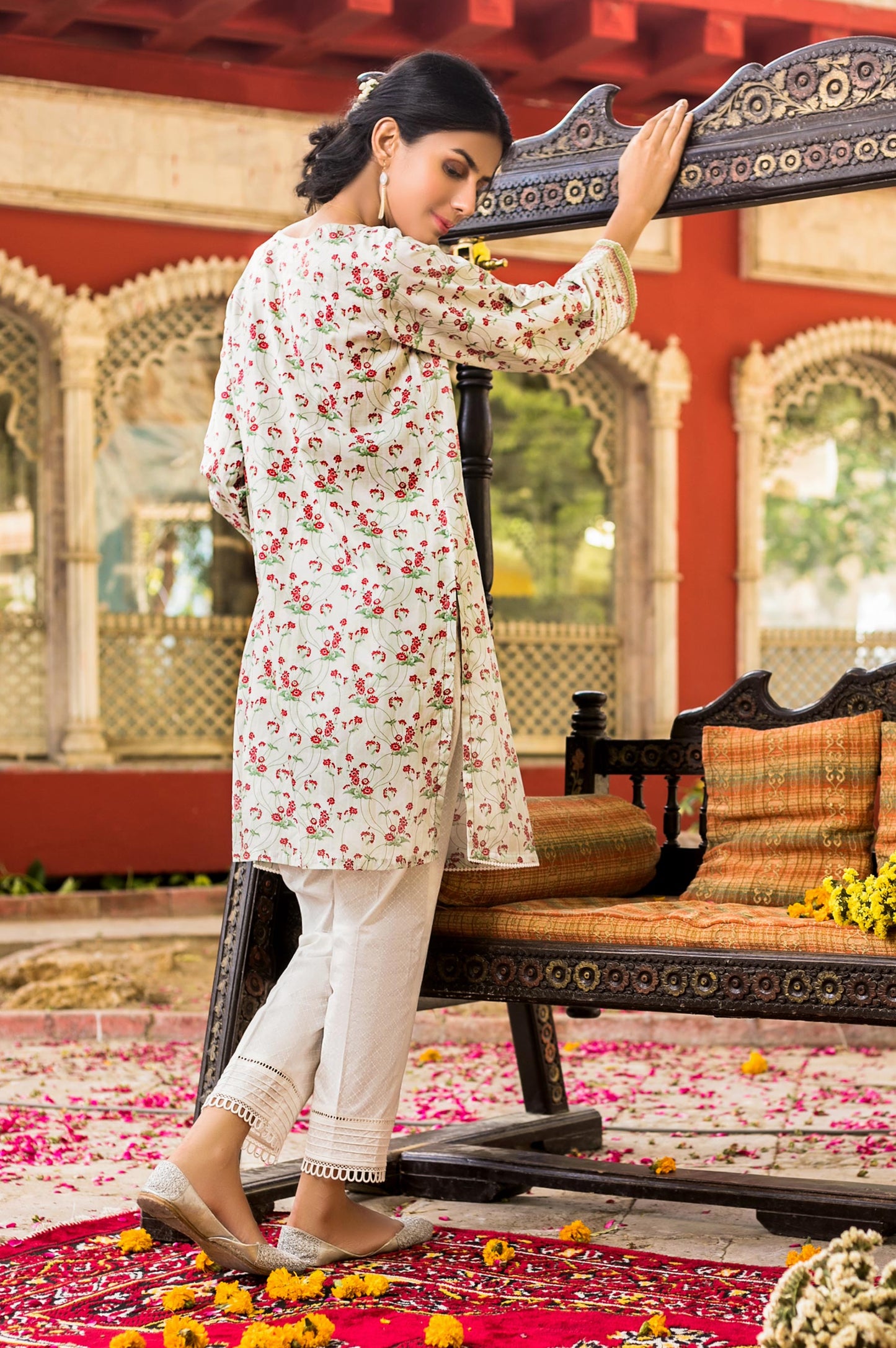 Stitched 1 Piece Digital Printed Self Jacquard Shirt