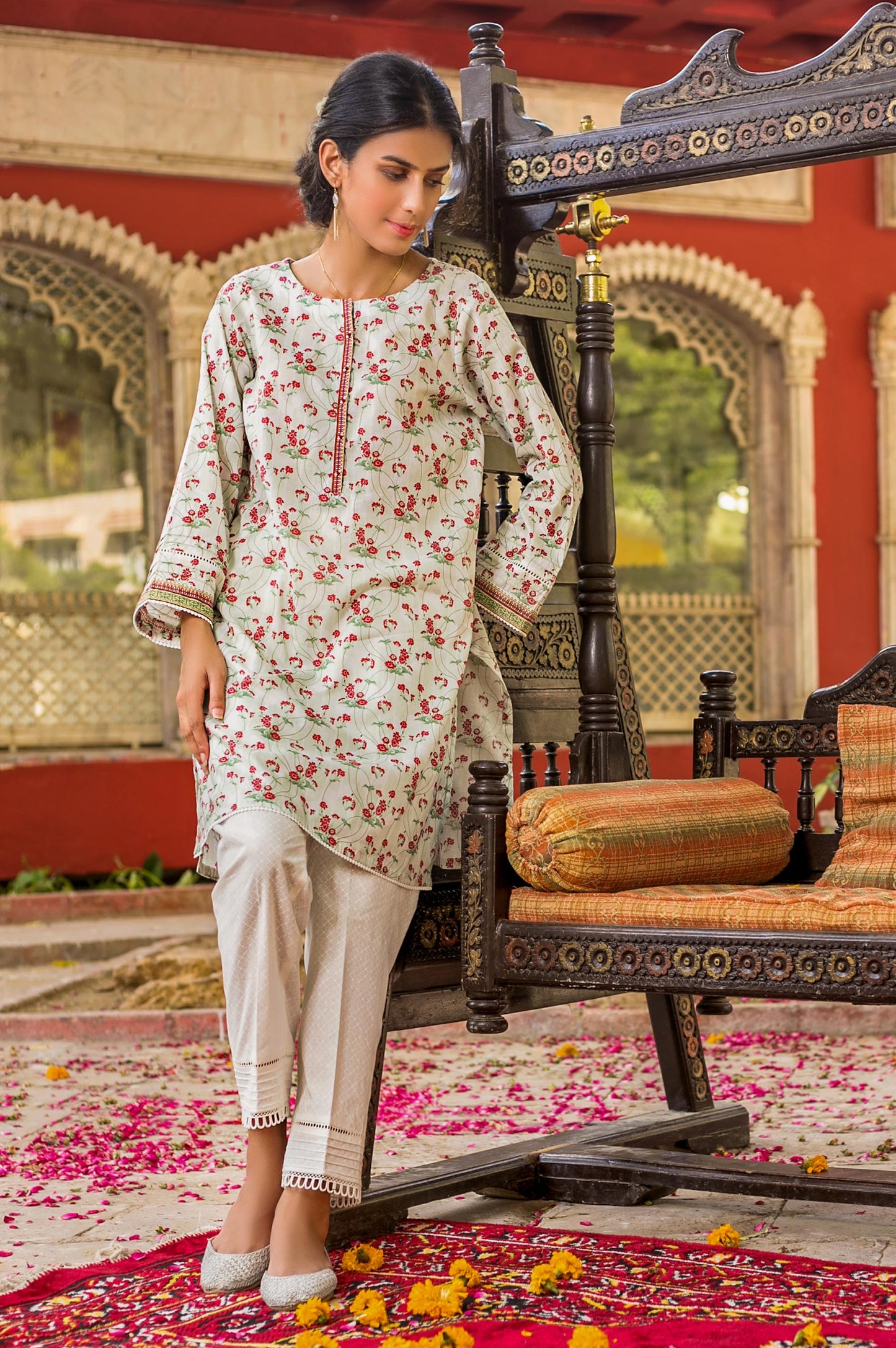 Stitched 1 Piece Digital Printed Self Jacquard Shirt