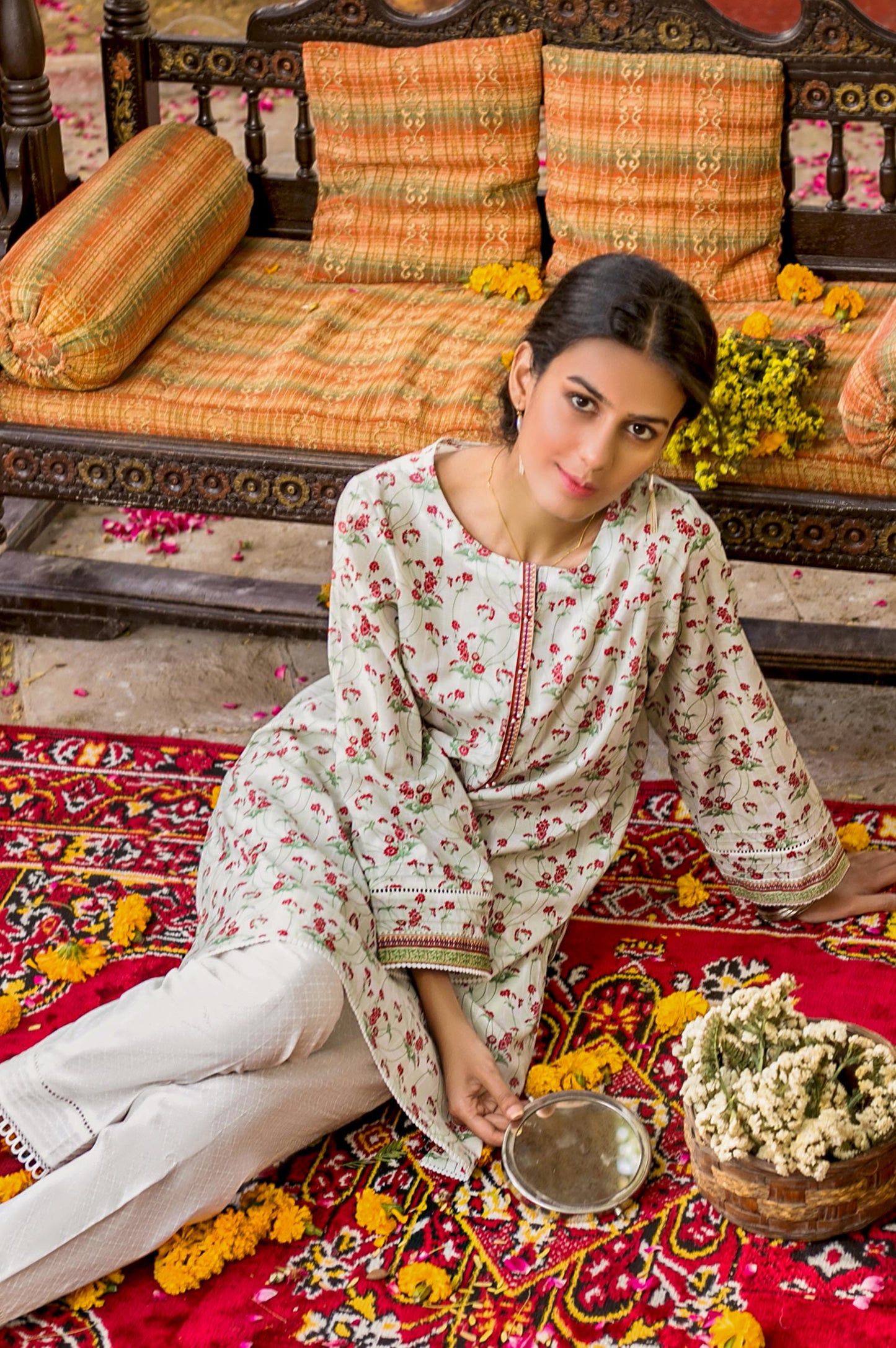 Stitched 1 Piece Digital Printed Self Jacquard Shirt