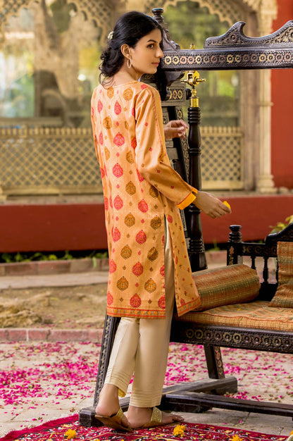 Stitched 1 Piece Digital Printed Cotton Satin Shirt