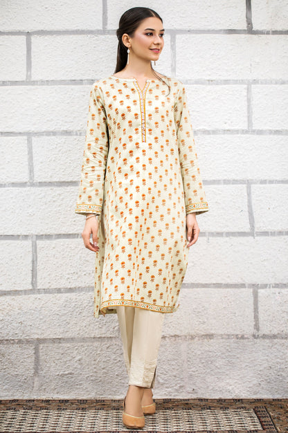 Stitched 1 Piece Digital Printed Cotton Satin Shirt