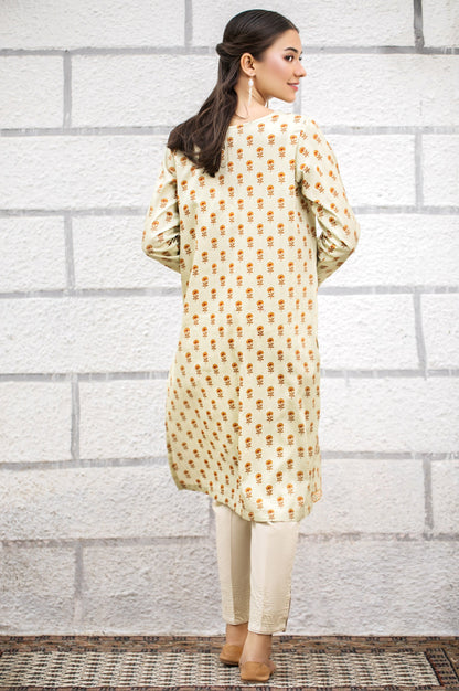 Stitched 1 Piece Digital Printed Cotton Satin Shirt