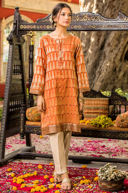 Stitched 1 Piece Mill Dyed Jacqauard Shirt