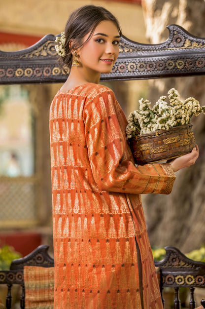 Stitched 1 Piece Mill Dyed Jacqauard Shirt