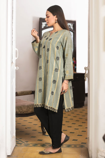 Stitched 1 Piece Dyed Jacqauard Shirt