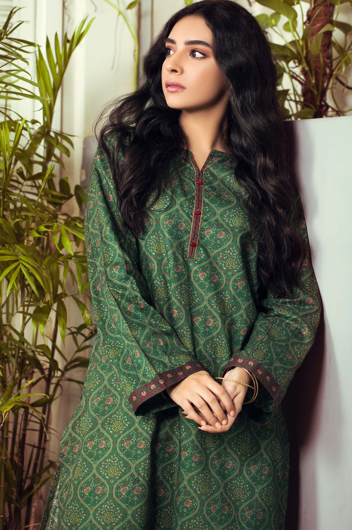 Stitched 1 Piece Digital Printed Cambric Shirt