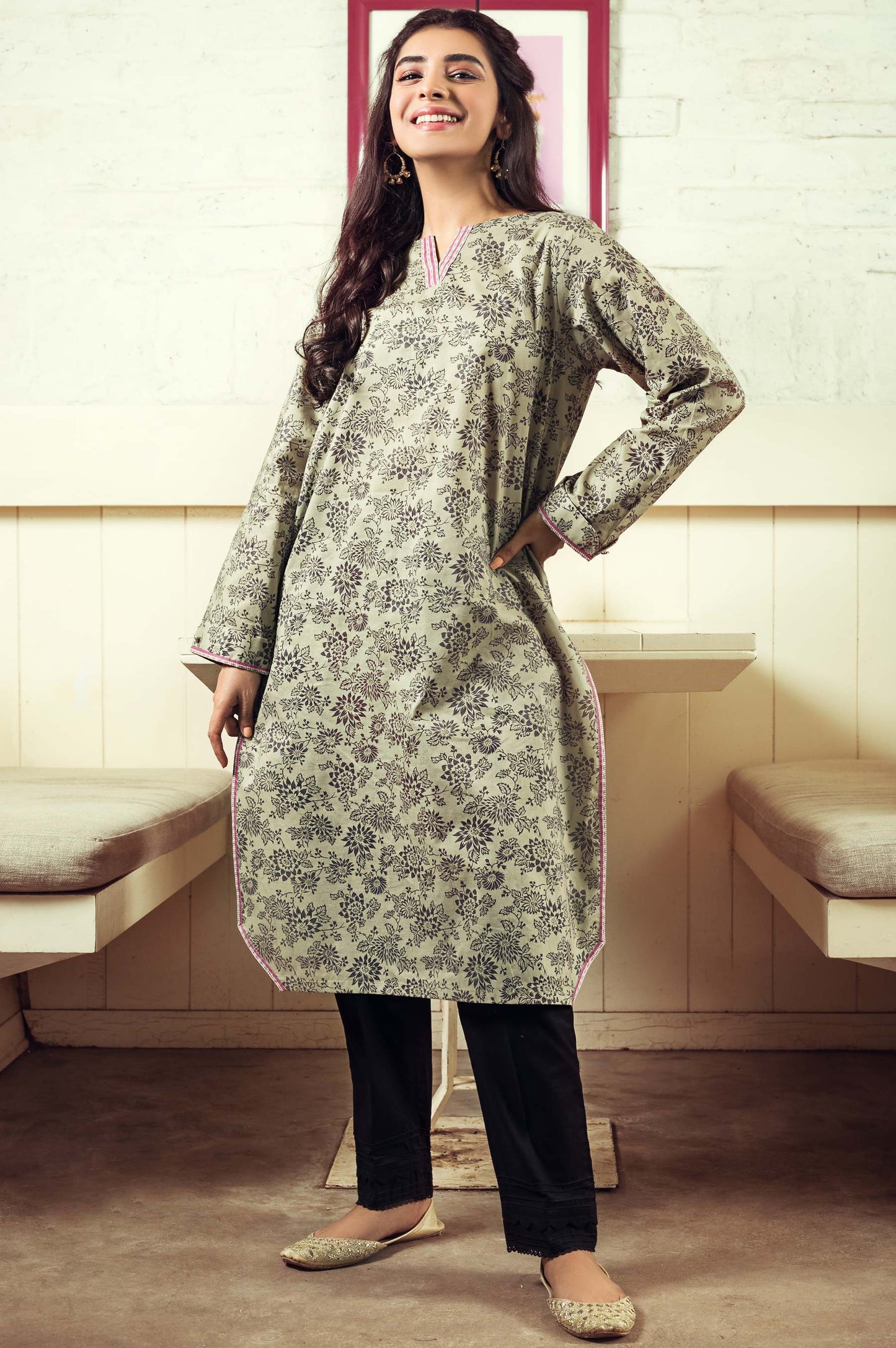 Stitched 1 Piece Digital Printed Cambric Shirt