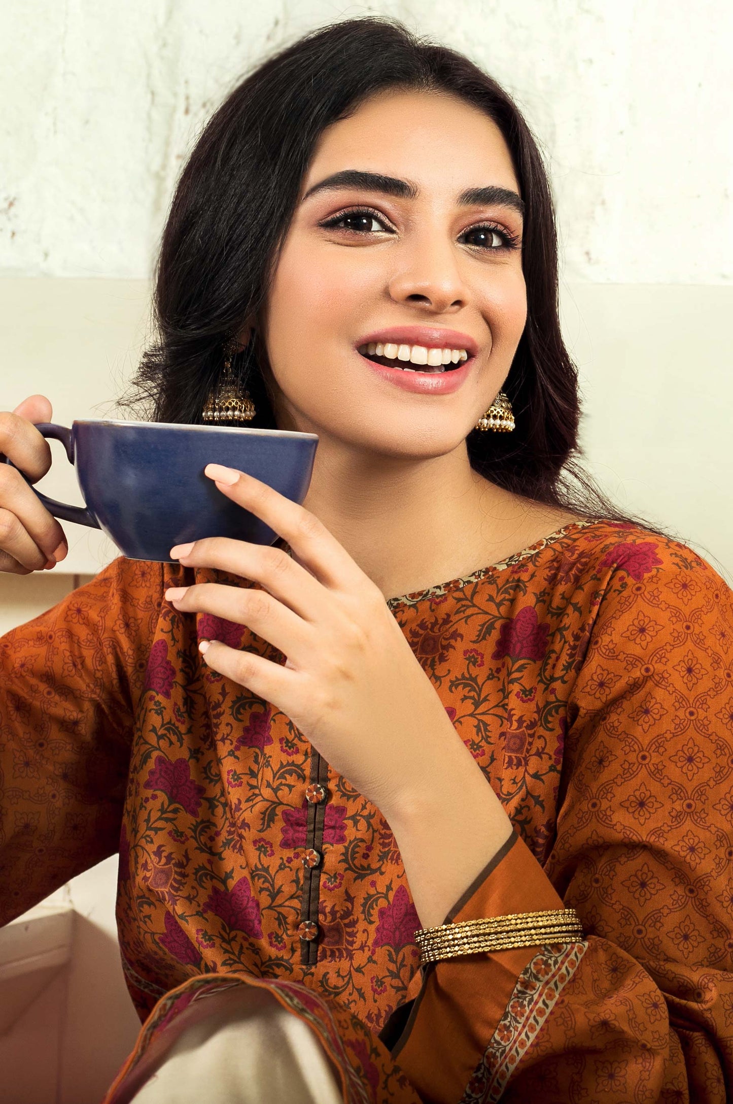 Stitched 1 Piece Digital Printed Cambric Shirt