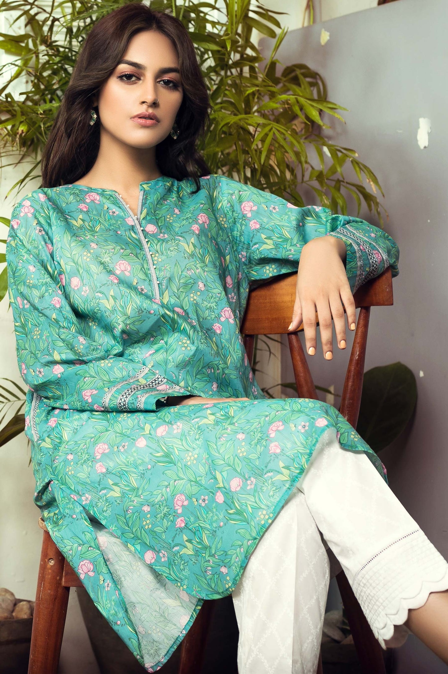 Stitched 1 Piece Digital Printed Cambric Shirt