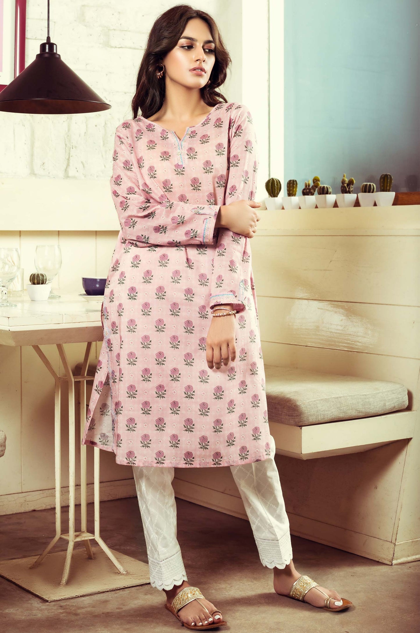 Stitched 1 Piece Digital Printed Cambric Shirt