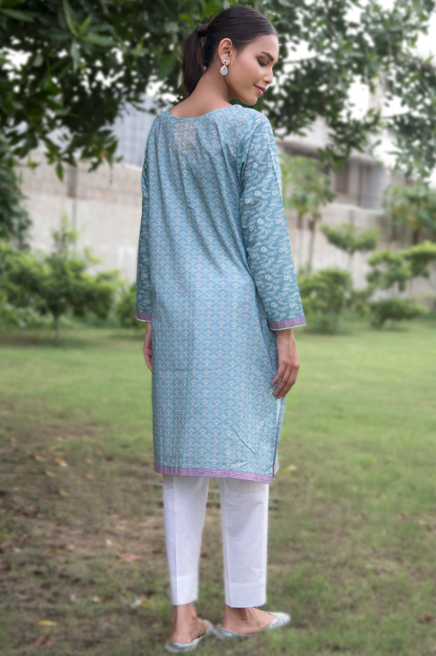 Stitched 1 Piece Digital Printed Cambric Shirt