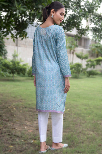 Stitched 1 Piece Digital Printed Cambric Shirt