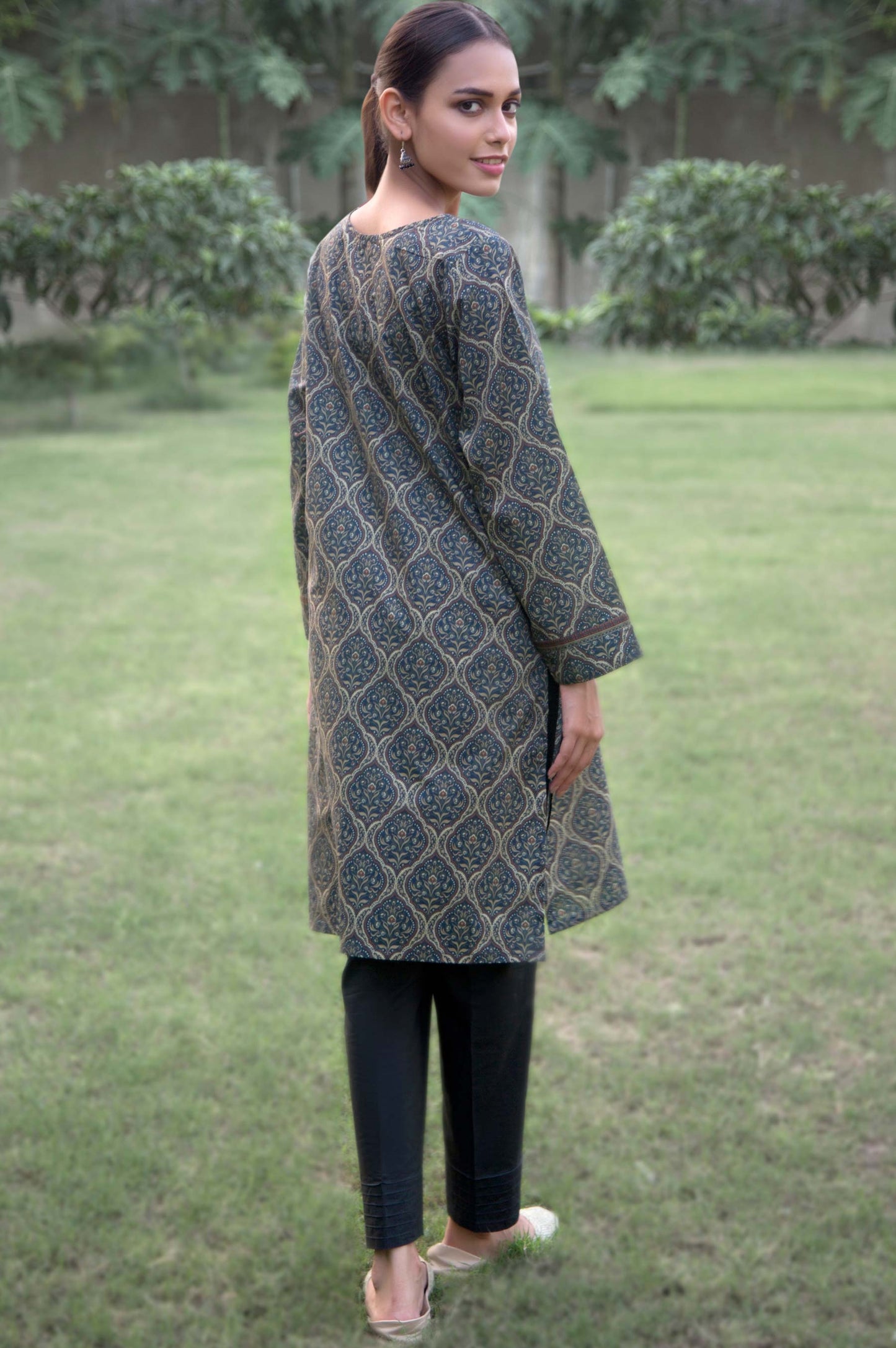 Stitched 1 Piece Digital Printed Cambric Shirt