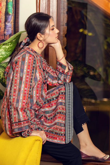 Stitched 1 Piece Digital Printed Khaddar Shirt