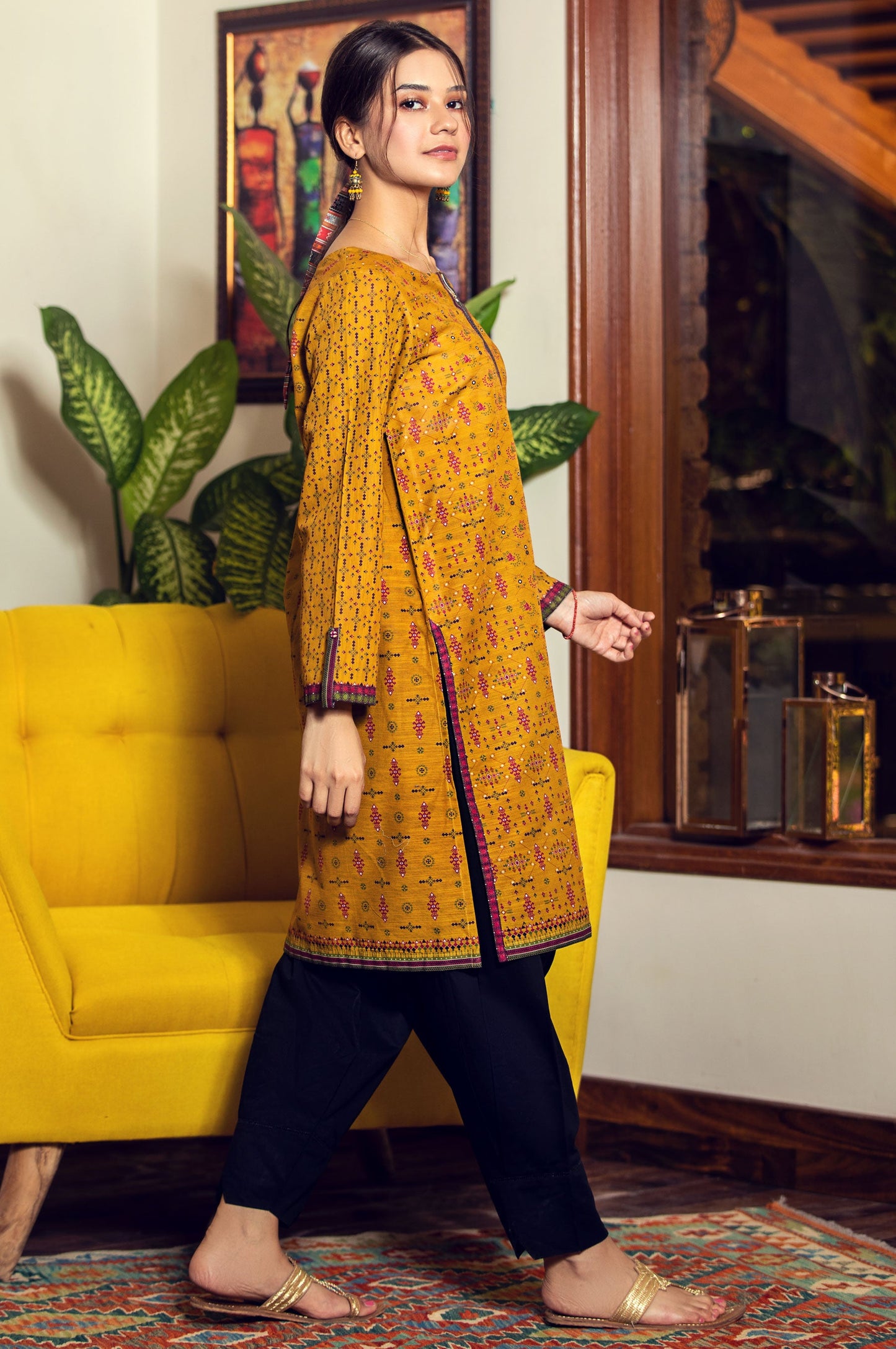 Stitched 1 Piece Digital Printed Khaddar Shirt