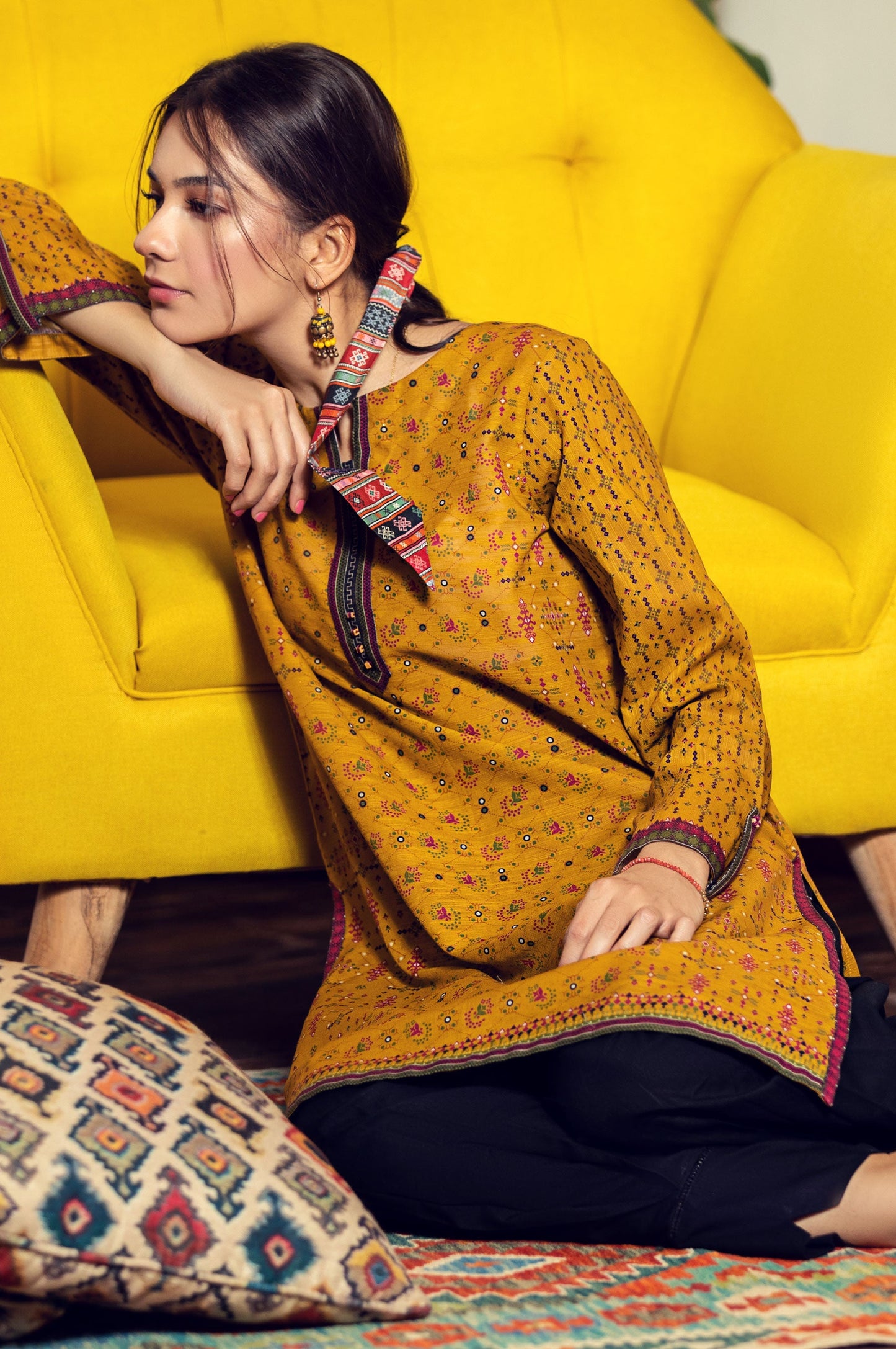 Stitched 1 Piece Digital Printed Khaddar Shirt