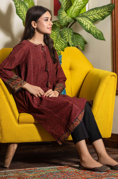 Stitched 1 Piece Digital Printed Khaddar Shirt