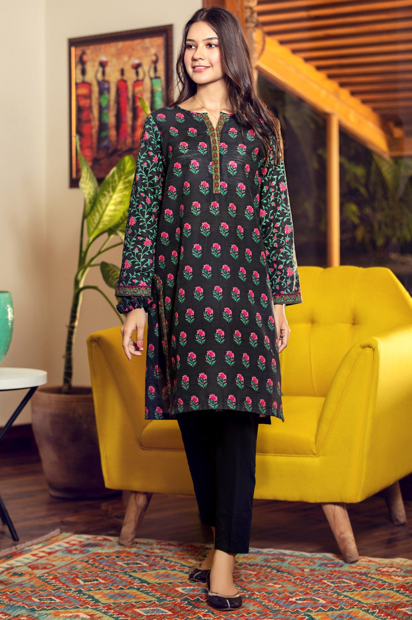 Stitched 1 Piece Digital Printed Khaddar Shirt