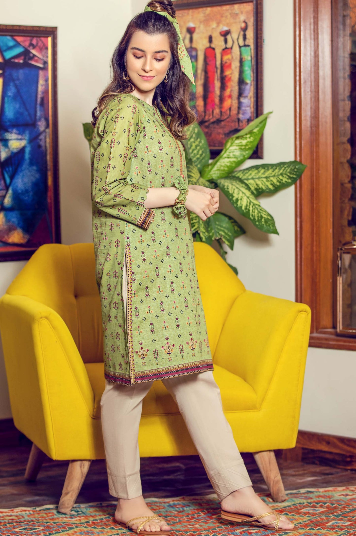 Stitched 1 Piece Digital Printed Khaddar Shirt