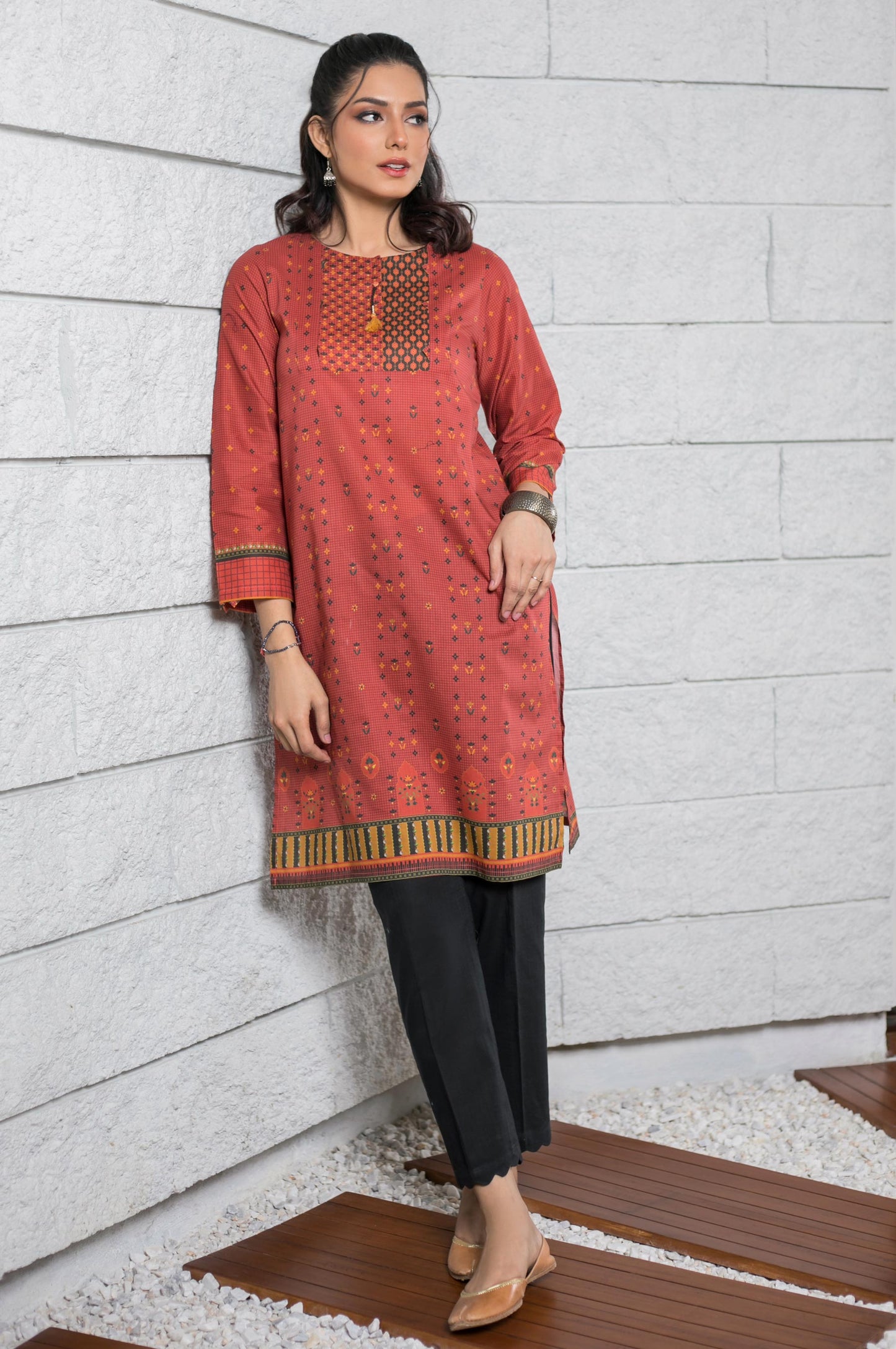 Stitched 1 Piece Digital Printed Cambric Shirt