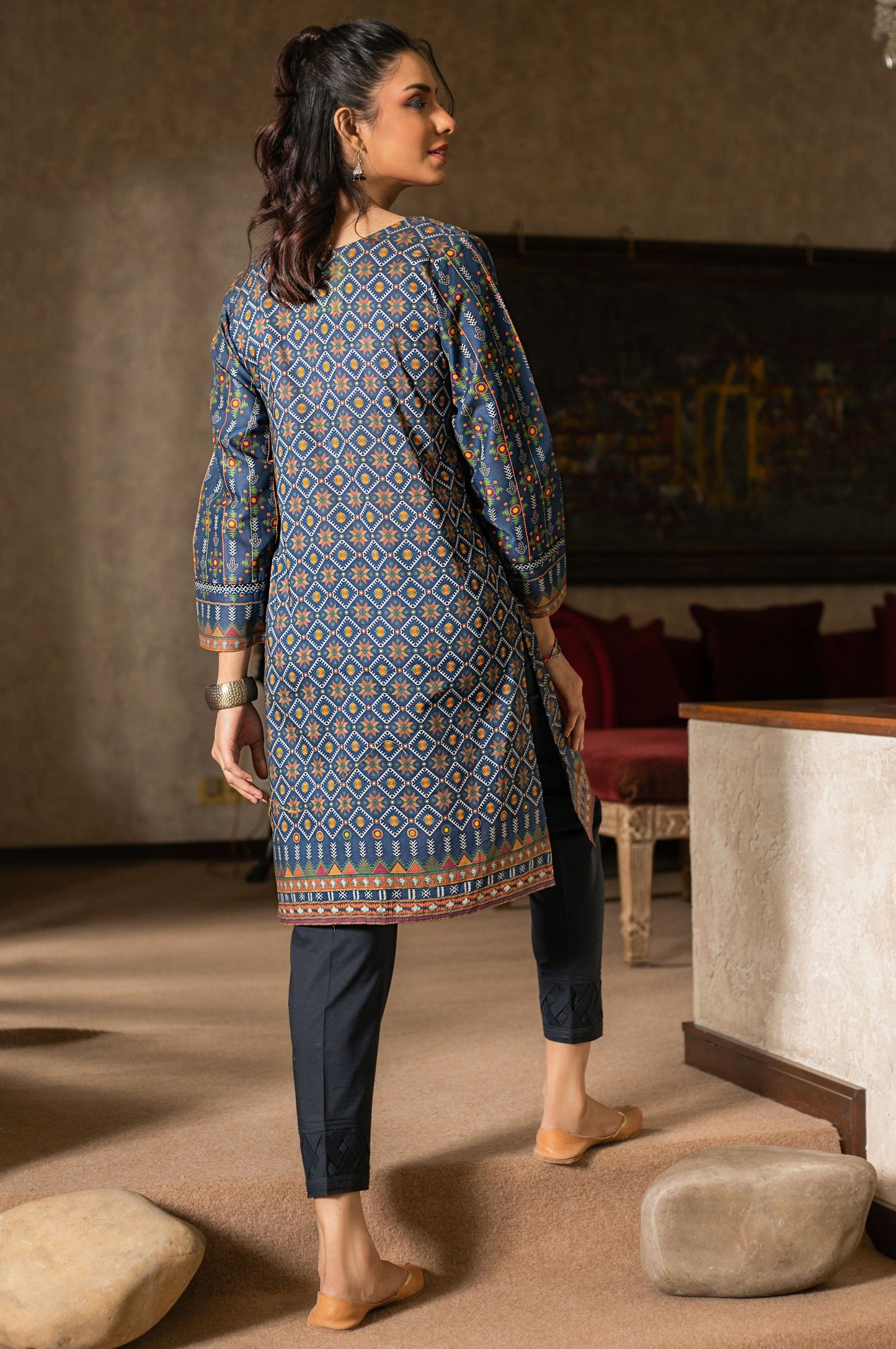 Stitched 1 Piece Digital Printed Cambric Shirt