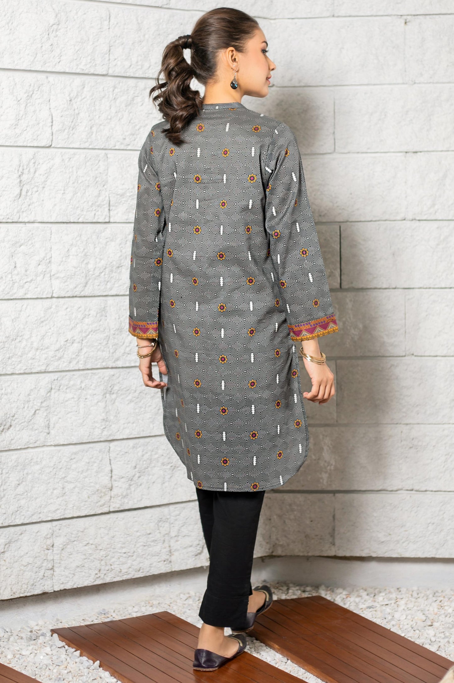 Stitched 1 Piece Digital Printed Cambric Shirt