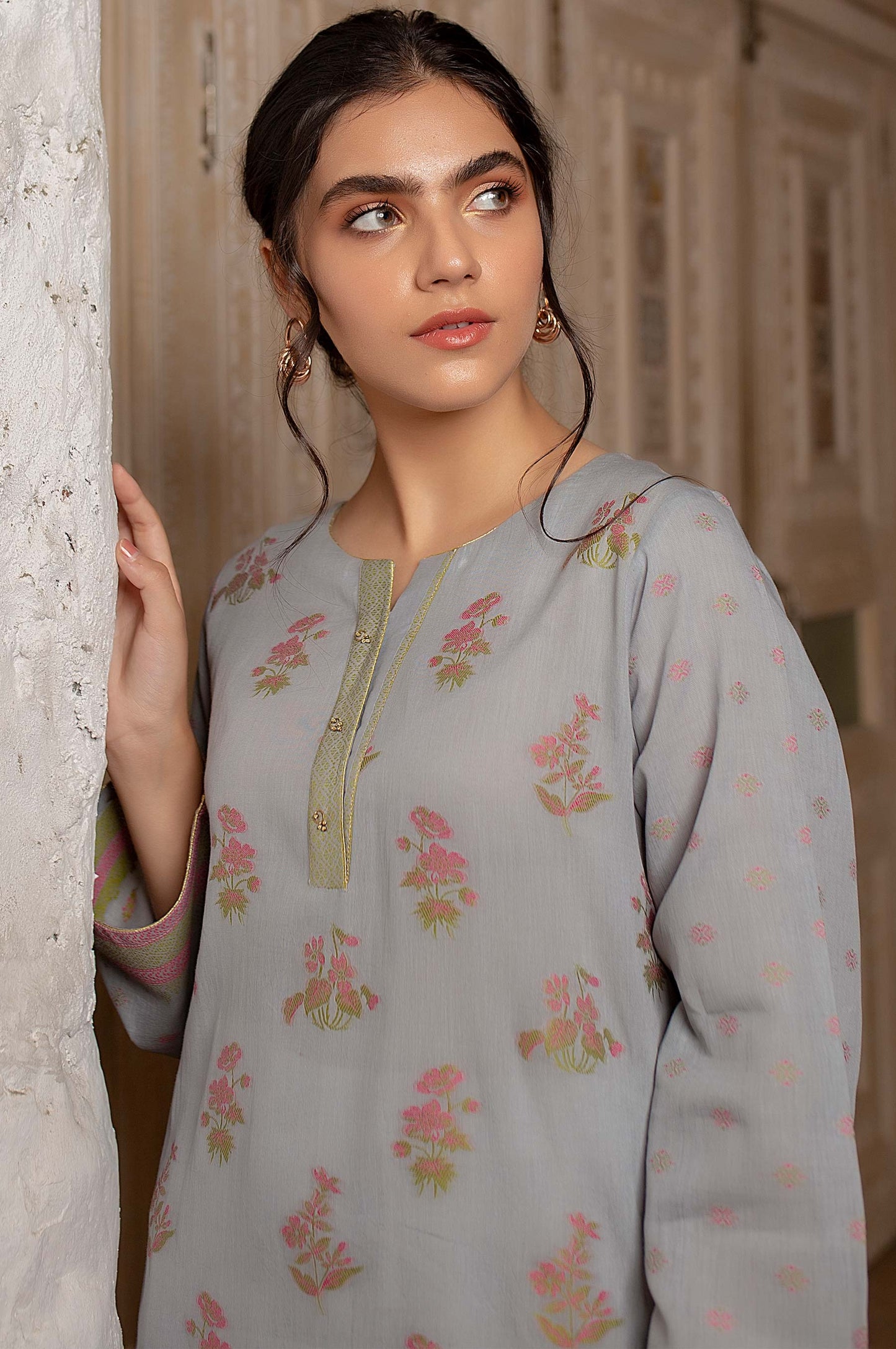 Stitched 1 Piece Dyed Jacquard Shirt