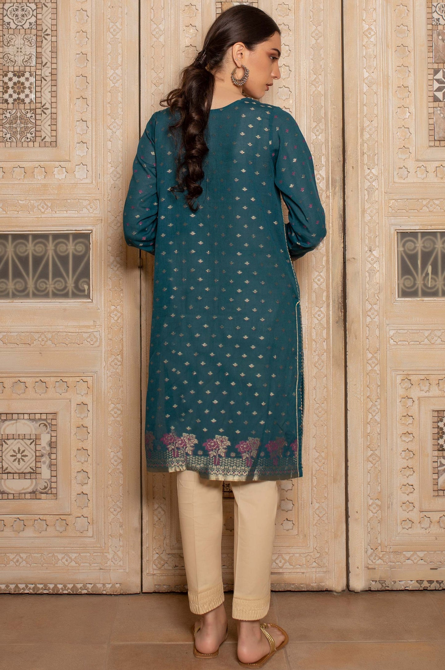 Stitched 1 Piece Dyed Jacquard Shirt