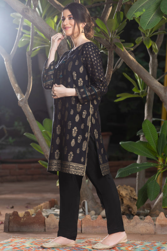 Stitched 1 Piece Yarn Dyed Jacquard Shirt