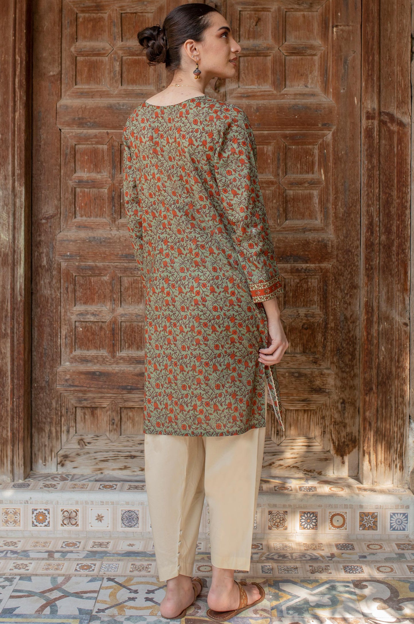 Stitched 1 Piece Printed Khaddar Shirt