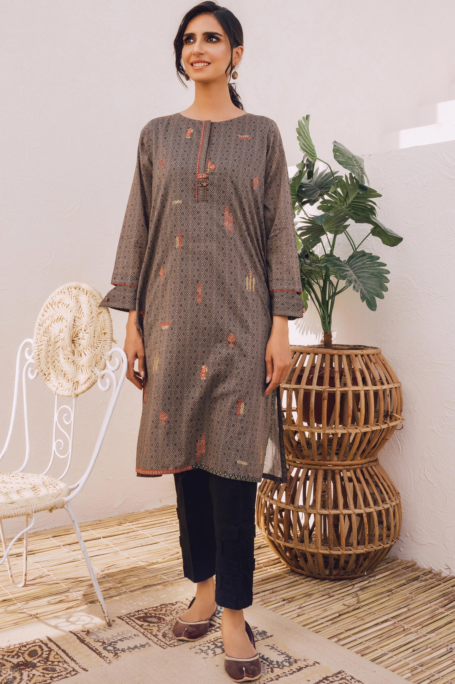 Stitched 1 Piece Embroidered Lawn Shirt