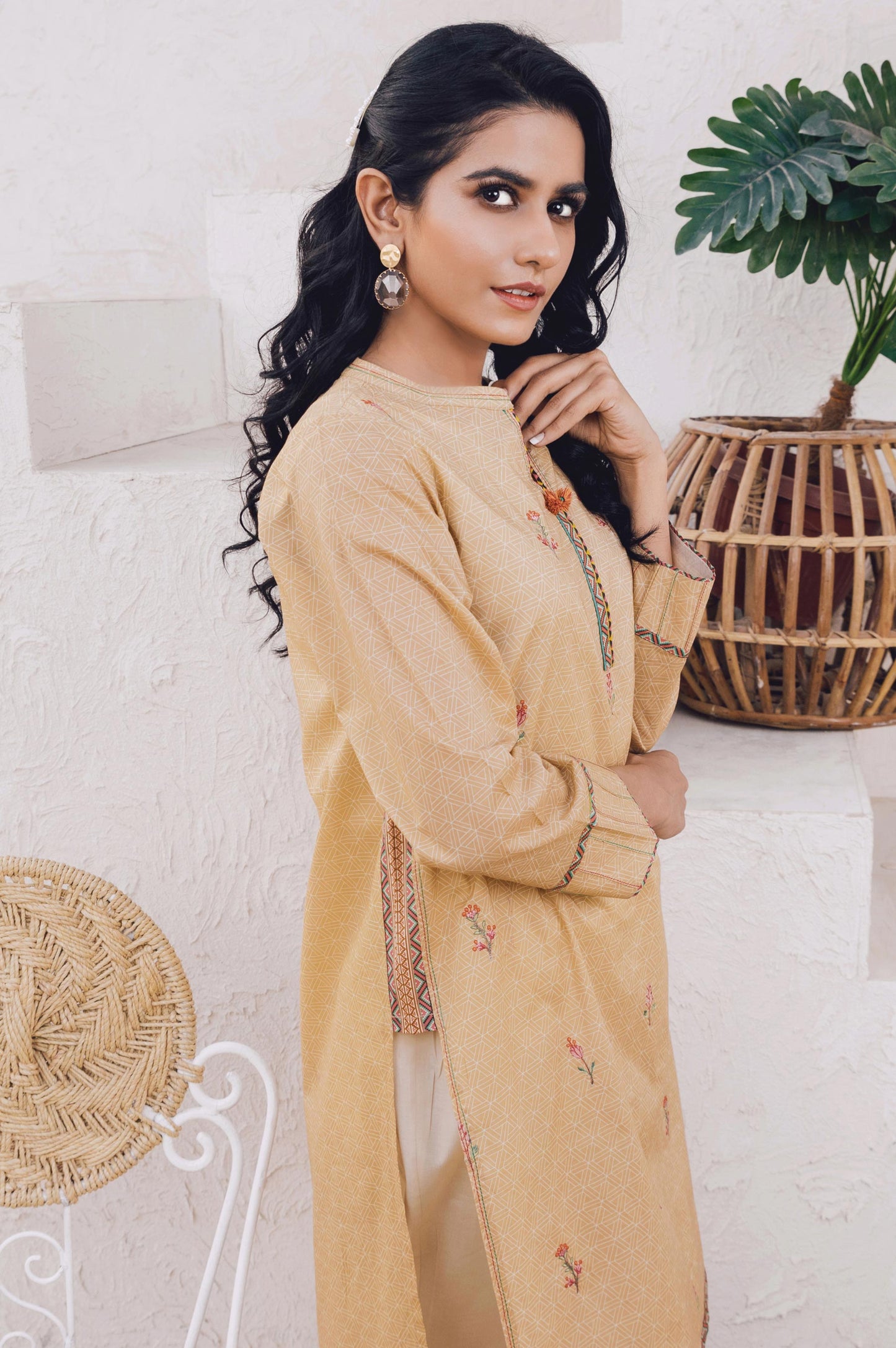Stitched 1 Piece Embroidered Lawn Shirt