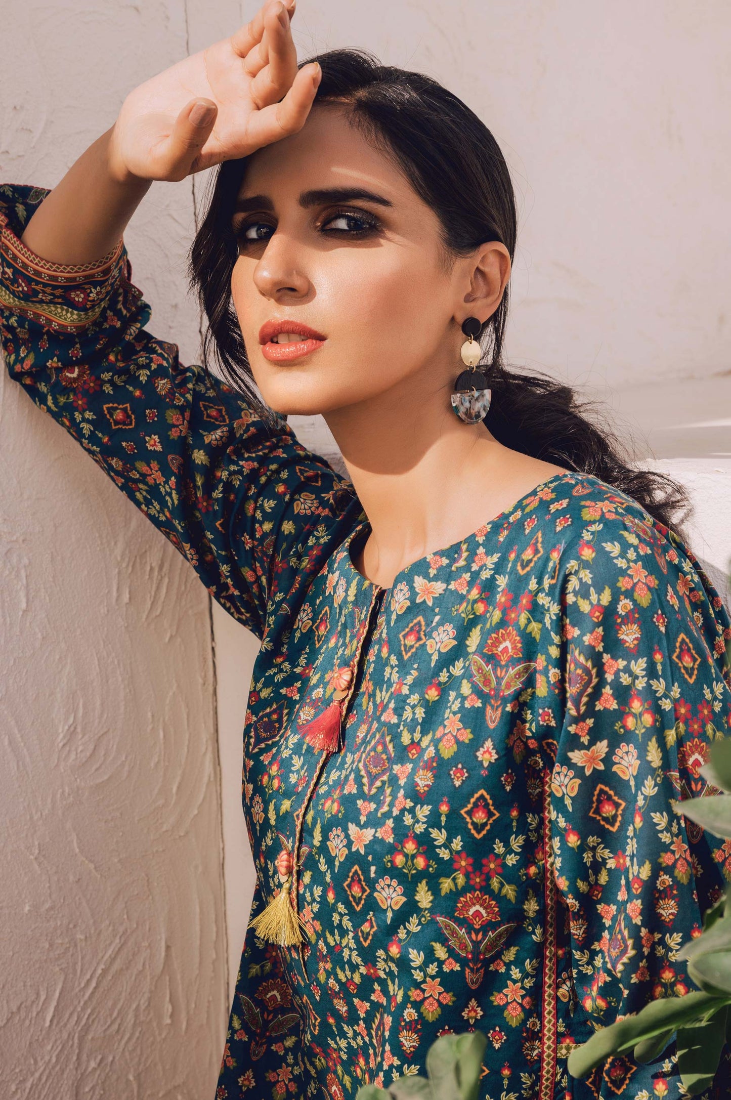 Stitched 1 Piece Digital Printed Cotton Satin Shirt