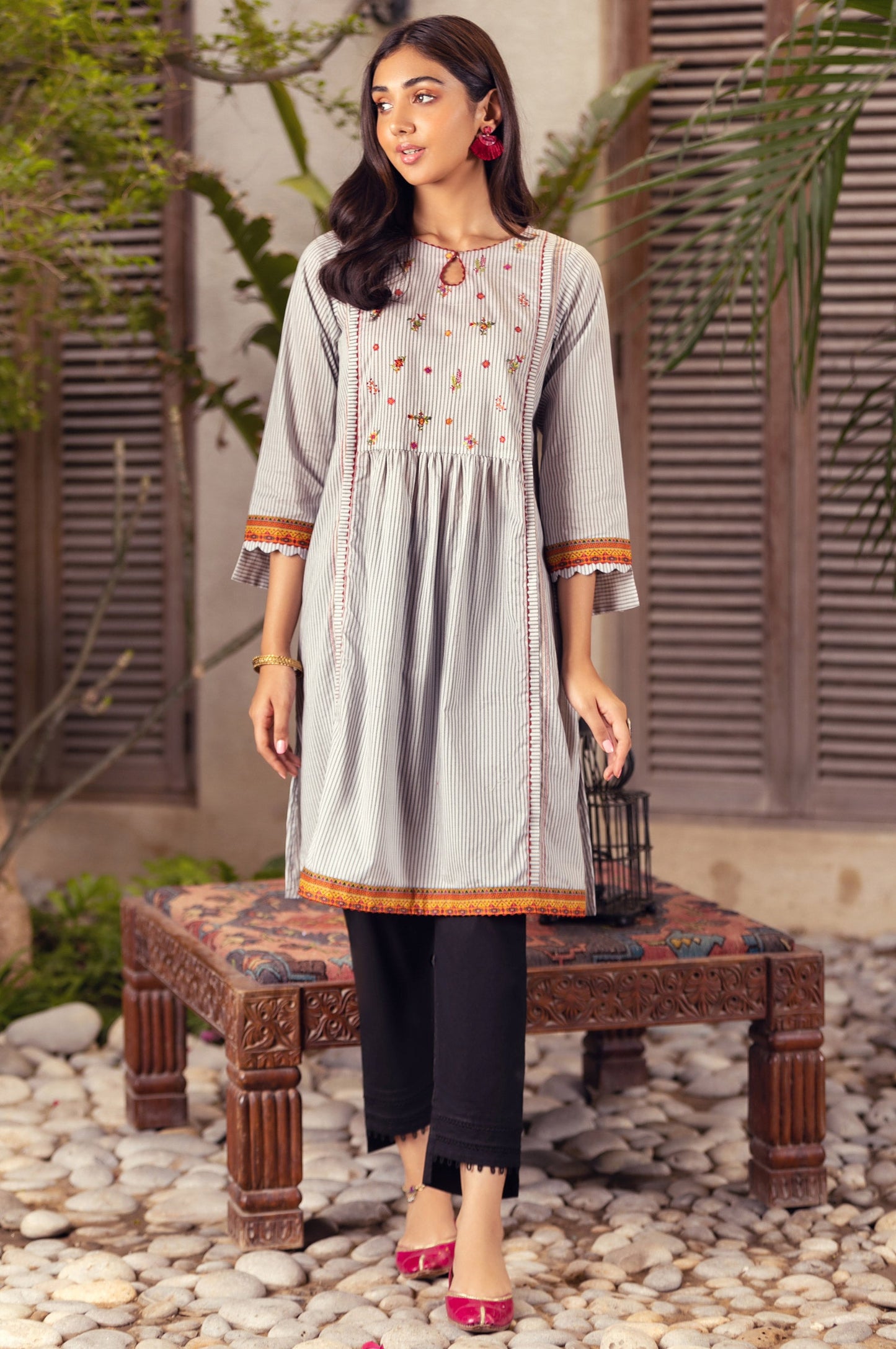 Stitched 1 Piece Embroidered Lawn Shirt