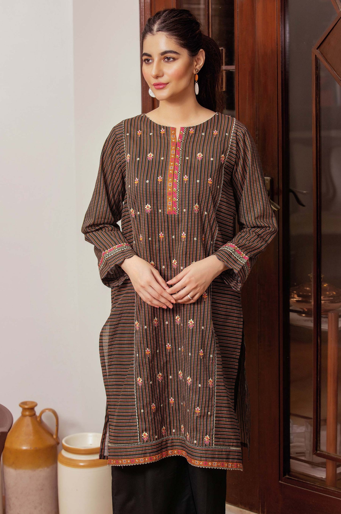 Stitched 1 Piece Embroidered Lawn Shirt