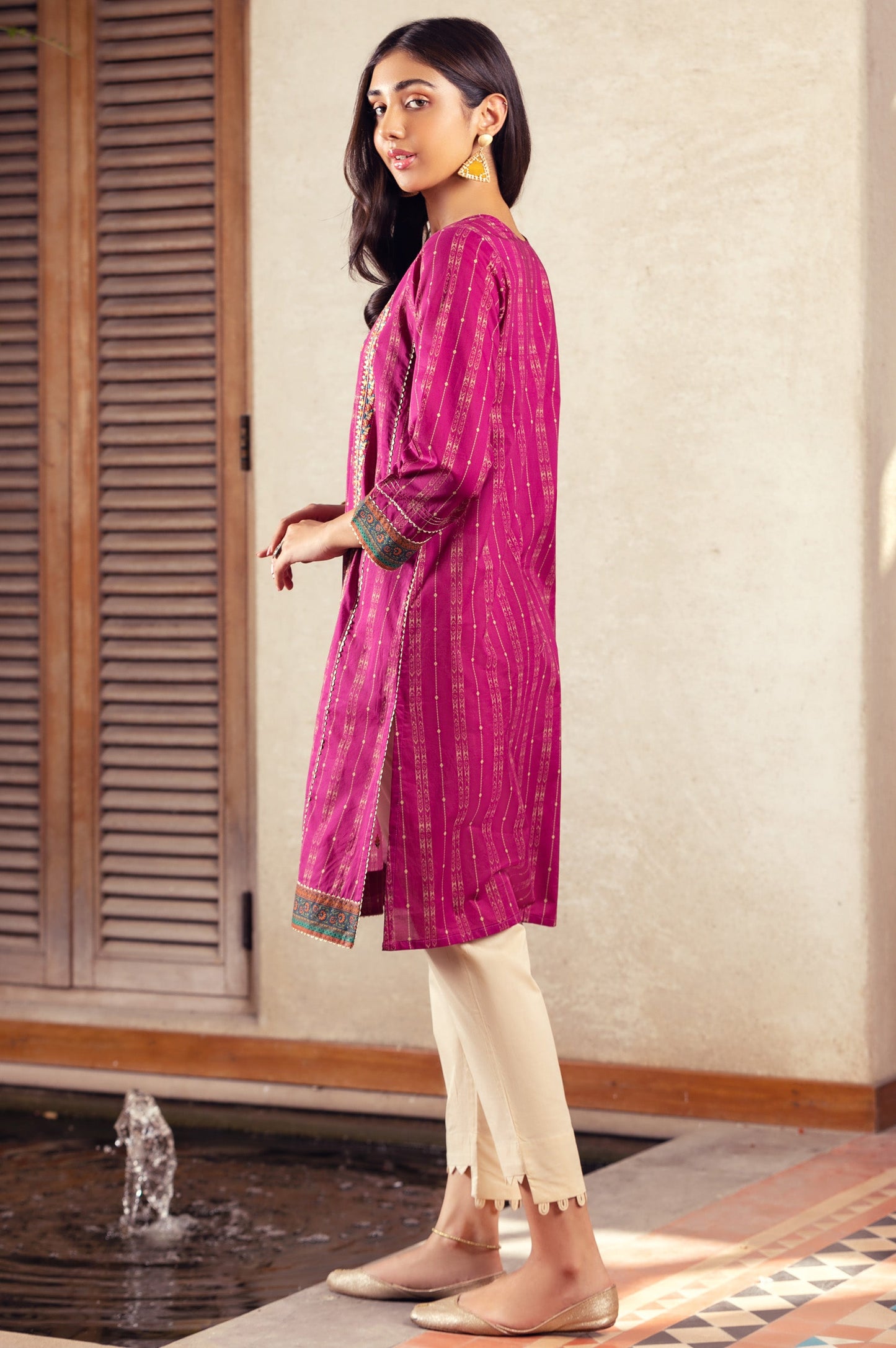 Stitched 1 Piece Embroidered Doria Lawn Shirt