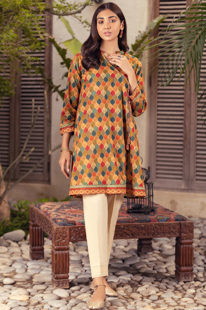 Stitched 1 Piece Digital Printed Cotton Satin Shirt