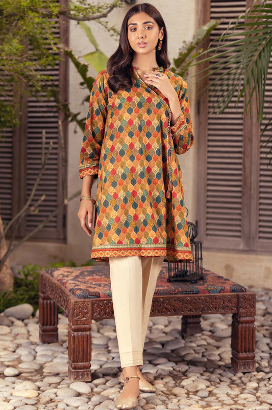 Stitched 1 Piece Digital Printed Cotton Satin Shirt